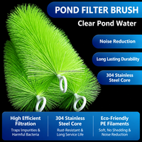 Brosse filtrante pour bassin, média de biofiltration, grande surface d'adsorption, élimine les bactéries nocives, poils en PE, filtration pour bassin à poissons koï