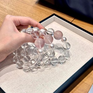 Natural Clear Quartz Rose Quartz <b>Bracelet</b> With Pearl Beads Crystal <b>Bracelet</b> Women Elegant <b>Healing</b> Energy Jewelry Daily Gift - Product Image 4