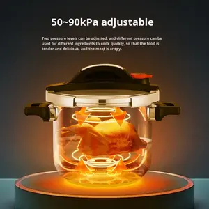 Olla a Presión Royal de 5l 7l 22cm, Olla de Cocción Rápida de Acero Inoxidable 18/10, Olla a Presión <span class=keywords><strong>Presto</strong></span> - Product Image 6