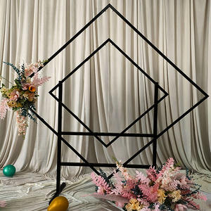 FURUN Nouvelle Arrivée Moderne En Acier Inoxydable Fond Carré Décorations De Mariage - Product Image 4