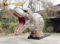 MY DINO AD-257 Décoration de terrain de jeux, T-rex animatronique demi-corps qui sort de la muraille