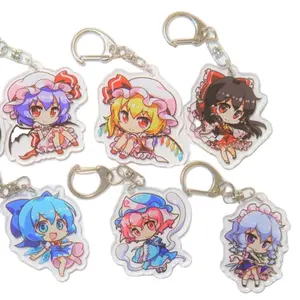 Günstige individuell bedruckte Acryl Charms Acryl Charm Anime Acryl Schlüssel bund