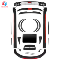 Honghang Factory Wholesale Universal Front Lip Type J ABS Front Bumper Lip Splitter Car Body Kit Accessories