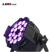 Projecteurs LED LiRo Par Cans pour scène, éclairage RGBWA UV 6 en 1, DMX, 18x18w LED Par Light