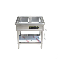 Server Dengan Tutup Dan Keran Untuk Restoran Katering Rumah Tangga Komersial Stainless Steel 5 Seksi Bain Marie Penghangat Makanan