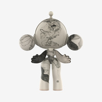 Коллекционные фигурки POPMART MEGA SKULLPANDA 400% Egon Schiele из ПВХ, масштаб 1/12, 26 см, для дома, в закрытых коробках-сюрпризах
