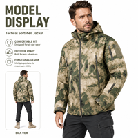 Veste bomber softshell en peau de requin, à capuche, coupe-vent, chaude, fermeture éclair, respirante, pour l'extérieur