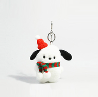 Mini chien en peluche porte-clés pendentif Noël en peluche porte-clés cadeau jouet en peluche pas cher