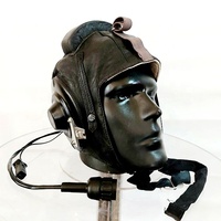 Casque d'aviation en cuir vintage Jupitor JTLH876 MIG pour pilotes russes, entraînement d'équipage, opérations en hélicoptère, ajustement personnalisé