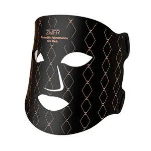 Zacht Buigbare Siliconen Huidverzorging Led Gezichtsmasker 4 Kleuren Led Lichttherapie Maskers