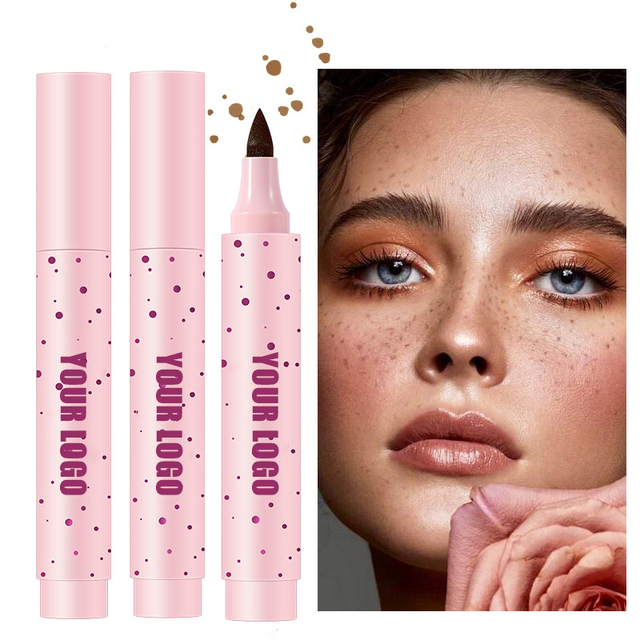 Custom Logo Brown Freckle Makeup Pen 2 Shades Waterproof Soft Tip Easy to Use Natural Freckle Pen
