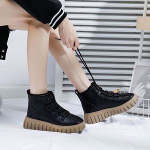 Botas de Nieve de Piel con Forro de Terciopelo para Mujer, Zapatos Cálidos de Algodón para Invierno - Product Image 4