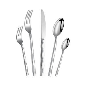 ชุดช้อนส้อมมีดสแตนเลสทรงเหลี่ยม ด้ามจับทรงสี่เหลี่ยม ปลายมีดทรงเพชร คุณภาพสูง หนาพิเศษ สำหรับโรงแรมและร้านอาหาร - Product Image 6