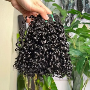 ผมแท้แบบซุปเปอร์ดับเบิ้ลดรอน คุณภาพเวอร์จิ้น แบบพิกซี่เคิร์ล ชุด 1b # - Product Image 4