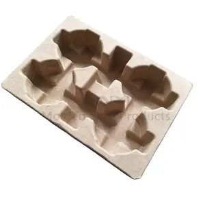 Biodegradable Paper Packing Inlay Degradable Dry Press Pulp Packaging Recycle Molded Paper Pulp Insert Molded Pulp Tray