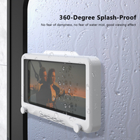 2024 Pro Max salle de bain étagères de téléphone portable étanche auto-adhésif douche étui de bain boîte mural tout couvert support de téléphone