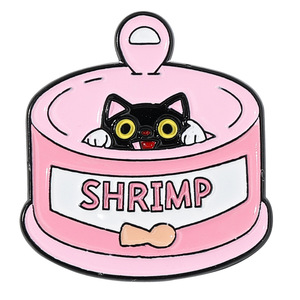 دبابيس معدنية مطلية بالمينا الناعمة بتصميم كرتوني مخصص للأطفال، بتصاميم طعام وقطط مضحكة، مع عبارة MEOW - Product Image 4