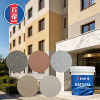 Peinture extérieure haut de gamme à l'aspect pierre naturelle, revêtement texturé résistant aux intempéries pour façade
