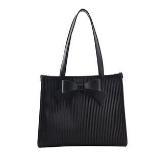 Nouveaux sacs fourre-tout pour femmes de style coréen, sacs à main en cuir PU avec nœud papillon, grande capacité, sacs tendance pour femmes - Product Image 5