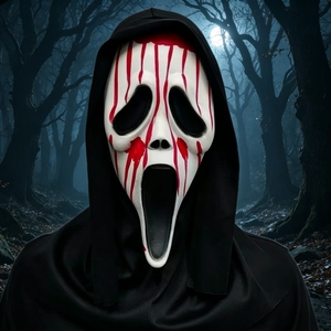 Disfraz de Halloween de Grim Reaper con Máscara de Fantasma Gritón de EVA, Accesorios de Disfraces Aterradoras para Fiestas de Disfraces y Casas Encantadas - Product Image 6