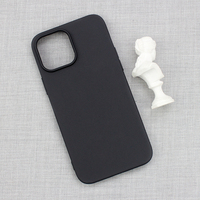Coque de Téléphone Portable en TPU Noir Givré, Vente en Gros Usine, pour iPhone 16 15 14 13 12 11 Pro Max PLUS, Coque de Protection