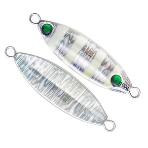 Leurre Bionique Double Œil Vert <span class=keywords><strong>à</strong></span> Coulée Lente, Plaque Métallique Lumineuse 60g-120g pour la Pêche Nuit de Nuit en Mer, Pêche en Bateau, Eau Salée - Product Image 1