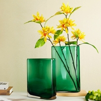 Vase de mariage vitré de table de luxe pièce de décoration intérieure en verre pour salon Vase en verre de perles d'eau