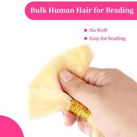 613 faisceaux de cheveux humains pour le tressage Deep Wave brésilien vierge bouclés Remy Extensions de cheveux blonds en vrac pour tresses Boho
