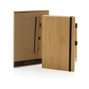 Libreta de Negocios con Cubierta de Bambú A5 Ecológica y Personalizable con Logotipo Promocional, Bloc de Notas para Uso en Oficina, Minutas de Reuniones - Product Image 4