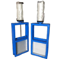 Válvula de Compuerta Deslizante Tipo Pared Fluida, Válvula de Penstock para Silo, Válvula de Cuchilla Deslizante Manual para Fluidos, Fabricante Chino