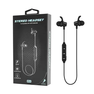 Kablosuz spor manyetik kolye kulaklık süper bas Stereo boyun bandı kulaklıklar mıknatıs spor mikrofonlu kulaklık