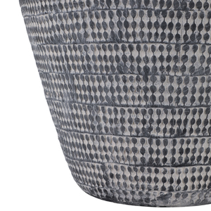 Vaso decorativo in ceramica dal design elegante e decorato per composizioni floreali da soggiorno, decorazioni floreali con erba della pampa e verde. - Product Image 5