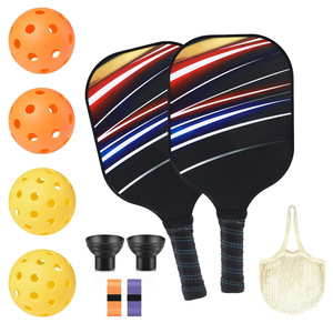 Juego de palas de pickleball de fibra de vidrio antideslizantes para entrenamiento, con bolsa de malla para la cintura y bolsa con cordón para uso en exteriores - Product Image 5