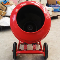 Mini malaxeur à ciment 2026 à commande simple, pompe à béton sur roues, 450L, électrique, haute efficacité, décharge hydraulique