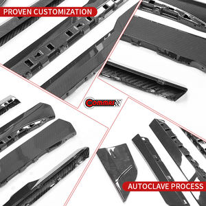 Jupes latérales pour Lamborghini Revuelto style MSY en fibre de carbone sèche, accessoires automobiles - Product Image 3