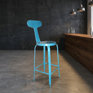 INDUSTRIAL <b>Vintage</b> Collection Tall Bar Chair High Quality Iron <b>Stool</b> Home Bar Hotel Commercial Use Durable Light Weight - Product Image 3