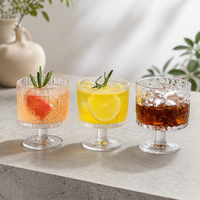 Verre gobelet en verre gaufré, résistant à la chaleur, sculpté à la main, sans anse, sans couvercle, moderne et minimaliste, pour café, bière, lait et jus