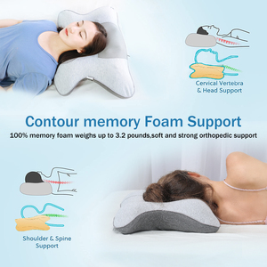 Almohada de Espuma Viscoelástica Médica, Ergonómica, Shiatsu, Ortopédica, para Aliviar el Estrés <span class=keywords><strong>Cervical</strong></span> y del Cuello, Masajeador para Dormir - Product Image 6
