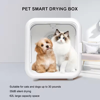 Boîte de séchage automatique intelligente pour animaux de compagnie, petit sécheur pour chiens et chats, pièce de séchage pour animaux de compagnie, température constante, alimentation en air complète en forme de U, nid pour animaux de compagnie 62L