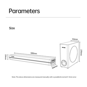 Para Awei 100W portátil para barras de sonido Bluetooth altavoces de cine en casa con Subwoofer Cornetas de gran tamaño - Product Image 6