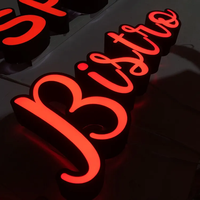 Lettre Extérieure en Acrylique 3D, Enseigne Lumineuse LED, Enseigne Personnalisée pour Entreprise, Panneau de Signalisation Logo 3D, Enseigne LED Sur Mesure pour Intérieur et Extérieur Professionnel