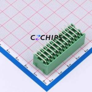 DB2ERHBG-3.5-2*12P-GN Plug-in Terminal Block Bent Lead Through Hole,P=3.5mm Board-to-Board / Socket - Closed Snap Fixing 2x12P - Product Image 2