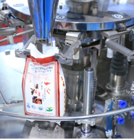 Machine d'emballage verticale entièrement automatique pour sachets préformés Doypack à fermeture éclair, film plastique, poudre alimentaire, remplissage et scellage
