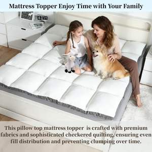 Surmatelas 2000GSM, surmatelas pour lit, surmatelas extra épais et doux en peluche pour soulager les douleurs dorsales, certifié Oeko-TEX - Product Image 5