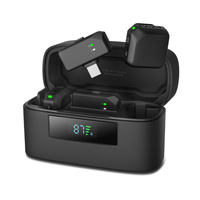 Microphone cravate sans fil 2.4G avec réduction de bruit IA, longue portée et signal puissant pour diffusion en direct sur téléphone portable