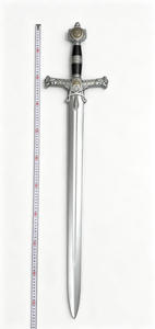 Épée de chevalier décorative médiévale, épée de costume vintage ornée - Product Image 6