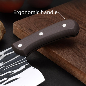 Cuchillo de carnicero de alta calidad, de acero forjado, para cortar huesos y carne, de 6 pulgadas, con mango de imitación de madera PP, fácil de limpiar, OEM. - Product Image 4