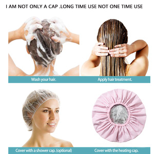 <span class=keywords><strong>Bonnet</strong></span> de douche réutilisable imperméable à double couche <span class=keywords><strong>auto</strong></span>-<span class=keywords><strong>chauffant</strong></span> non électrique SOLPOP Hair Beauty Tinfoil Baking Oil Hat - Product Image 3