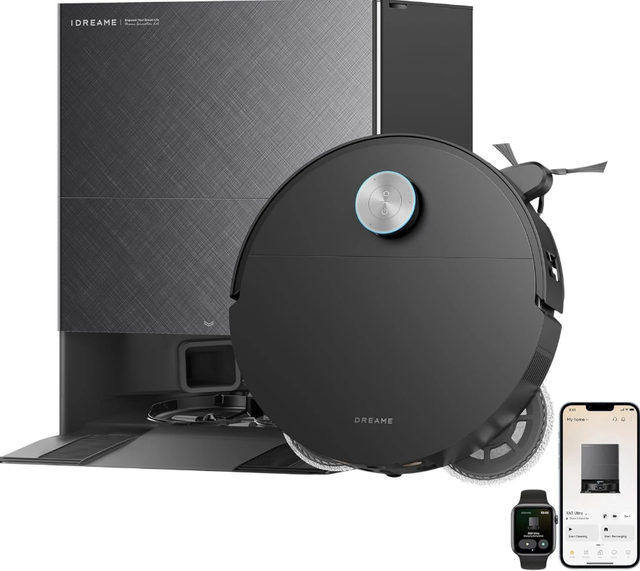 For DREAME X60 Ultra Black 35kPa 3.13in Ultra-Thin Robot Vacuum Mop 280 AI Avoid