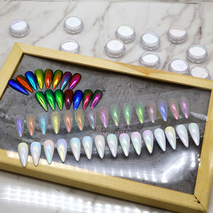 Poudre de pigment blanche Aurora pour nail art, <span class=keywords><strong>effet</strong></span> chrome, multichrome, gel polish caméléon, finition miroir, licorne, sirène, <span class=keywords><strong>ongles</strong></span> - Product Image 1